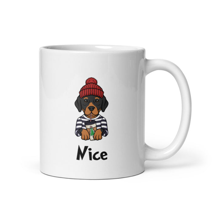 "Nice Rottie" Holiday Mug