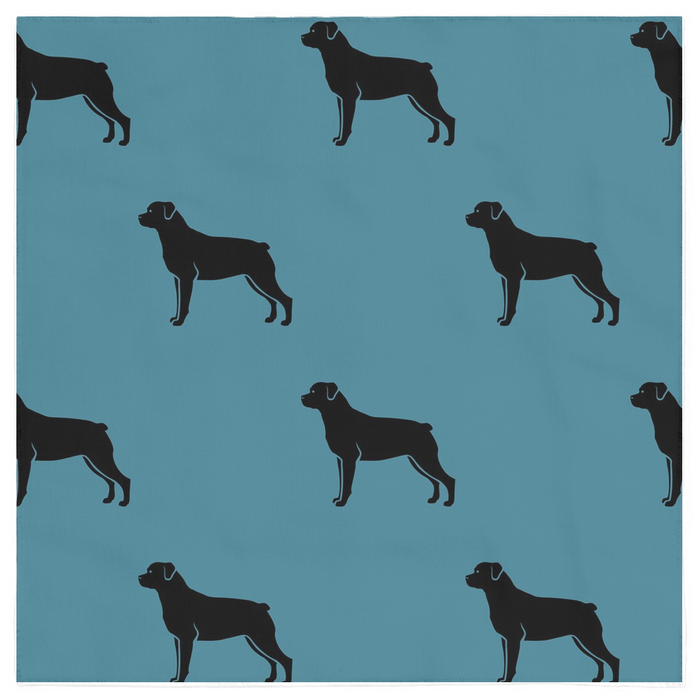 Rottweiler Coffee Company Icon Pet Bandana, Steel Blue