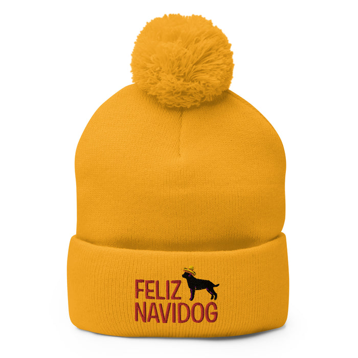 Long-Tail Feliz "Navidog" Pom-Pom Beanie