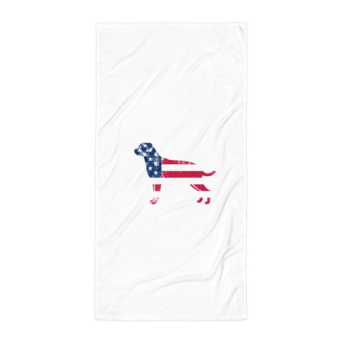 Long Tail "American Rottie" Beach Towel