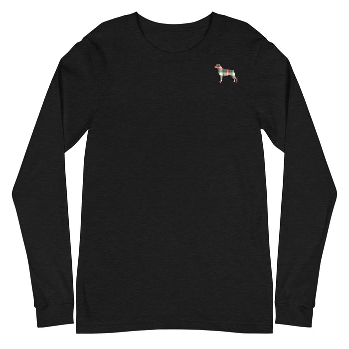 "Plaid Rottie" Long Sleeve Tee