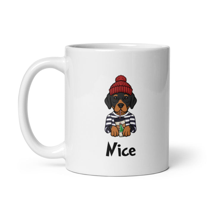"Nice Rottie" Holiday Mug